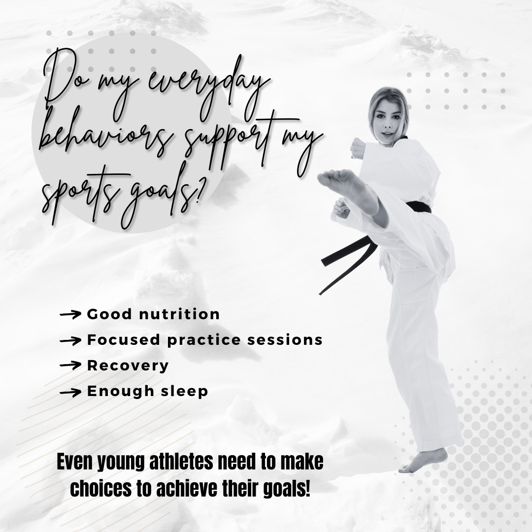 Graphic from Colleyville ATA about training routines for young athletes.