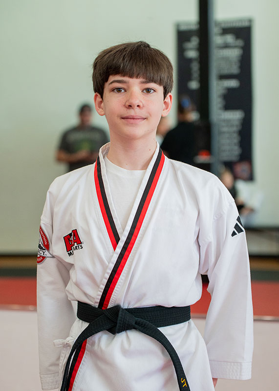 JT Barker, 1st degree black belt